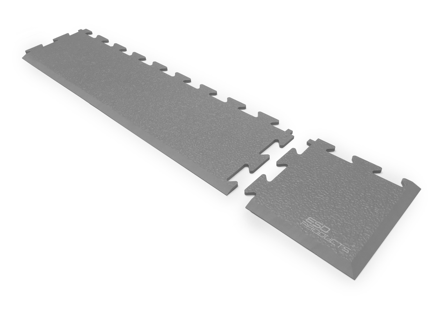ESD Puzzle Corner Ramp INCAFLOOR Cut Milled Grey 140x140x5mm